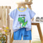 Sky & Royal Blue Roarrr 2 Pc Set NS6053C